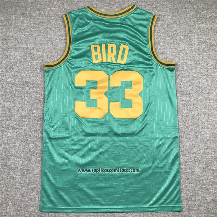 Camiseta Boston Celtics Larry Bird #33 Mitchell & Ness 1985-86 Verde2